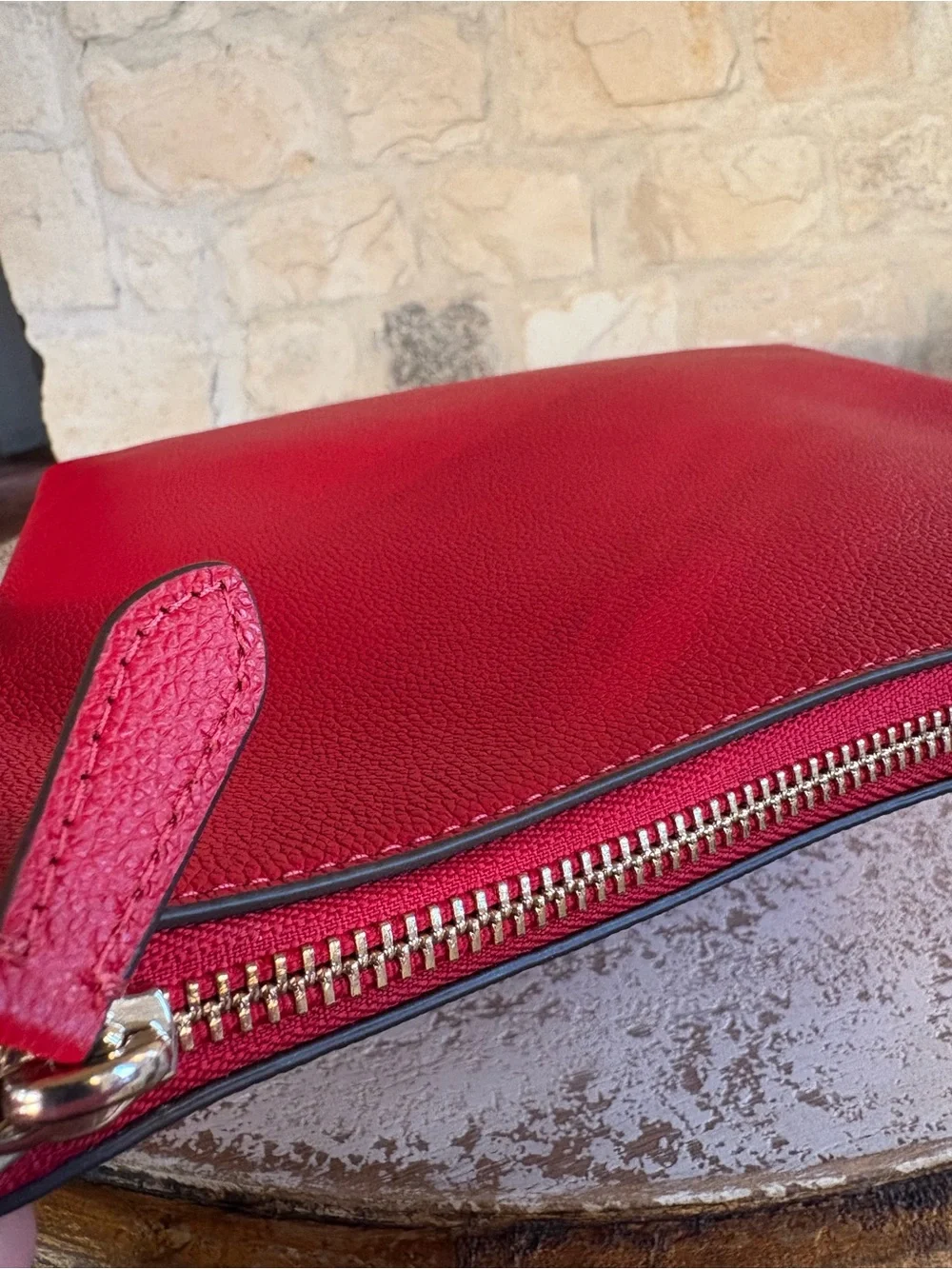 kate spade Red Pebbled Leather Shoulder Bag